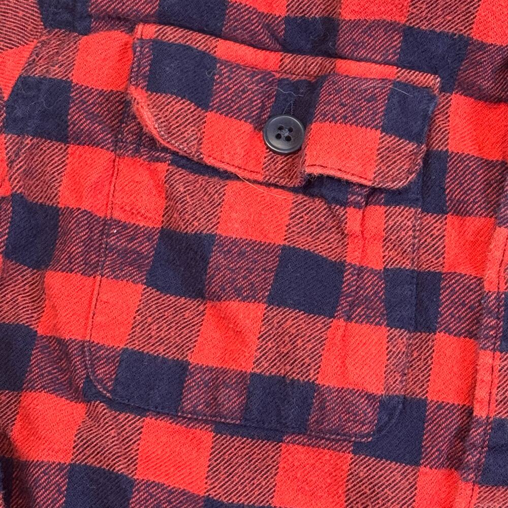 Crewcuts Red/Blue Checkered Plaid Flannel Button down Boys 8 - Picture 4 of 6
